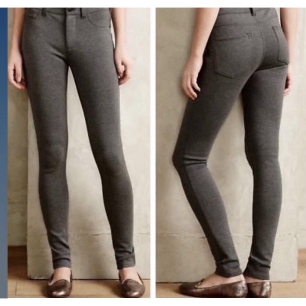 Anthropologie‎ Pilcro Serif Skinny Stretch  Legging Pants Heather Gray Size 25